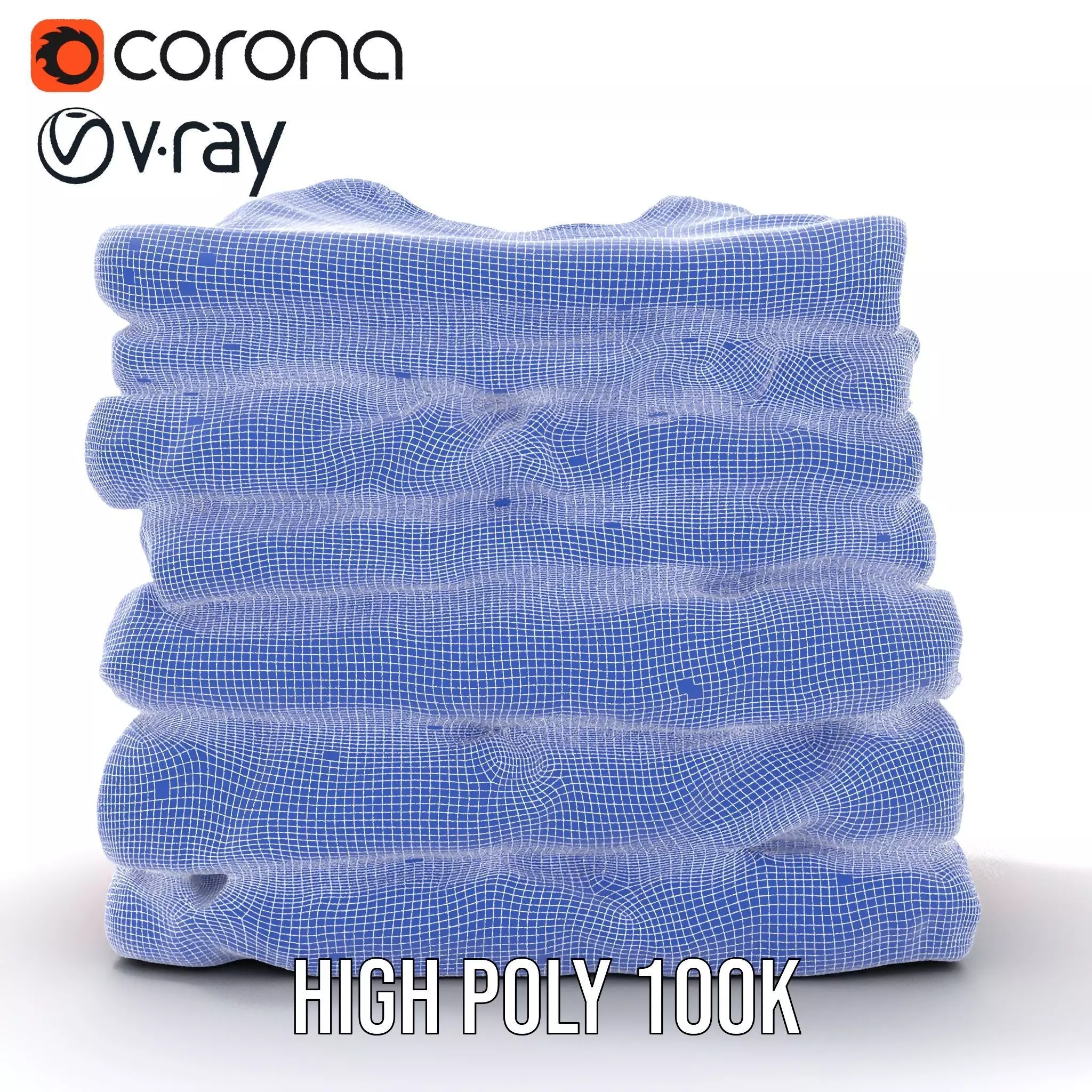 Colorful TShirt Stack model pack Low-poly 3D model_34