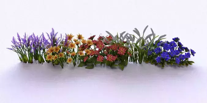 Garden Plant Low-poly 3D model