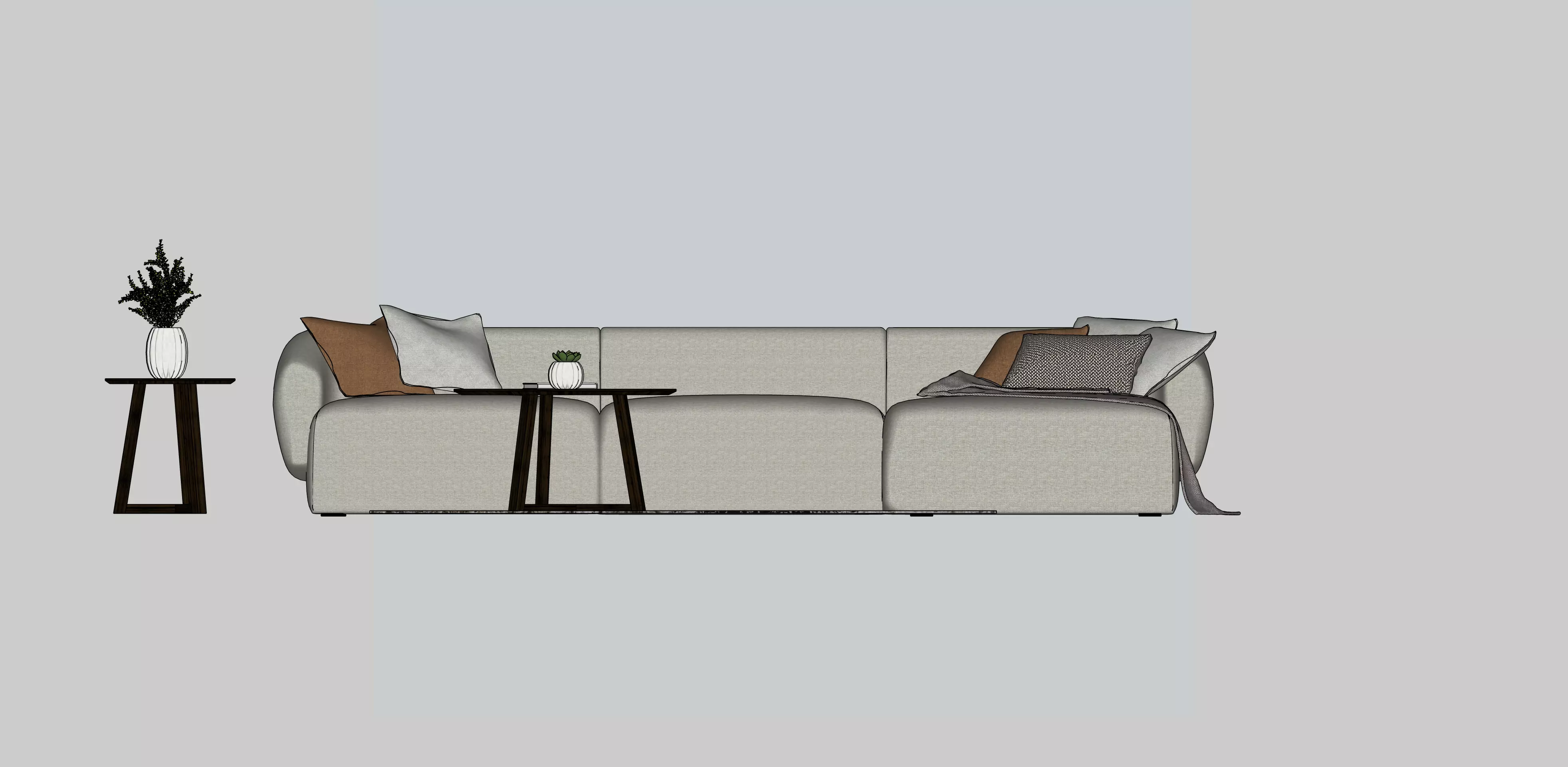Chaise Sofa B2C Courbe 3D model_3