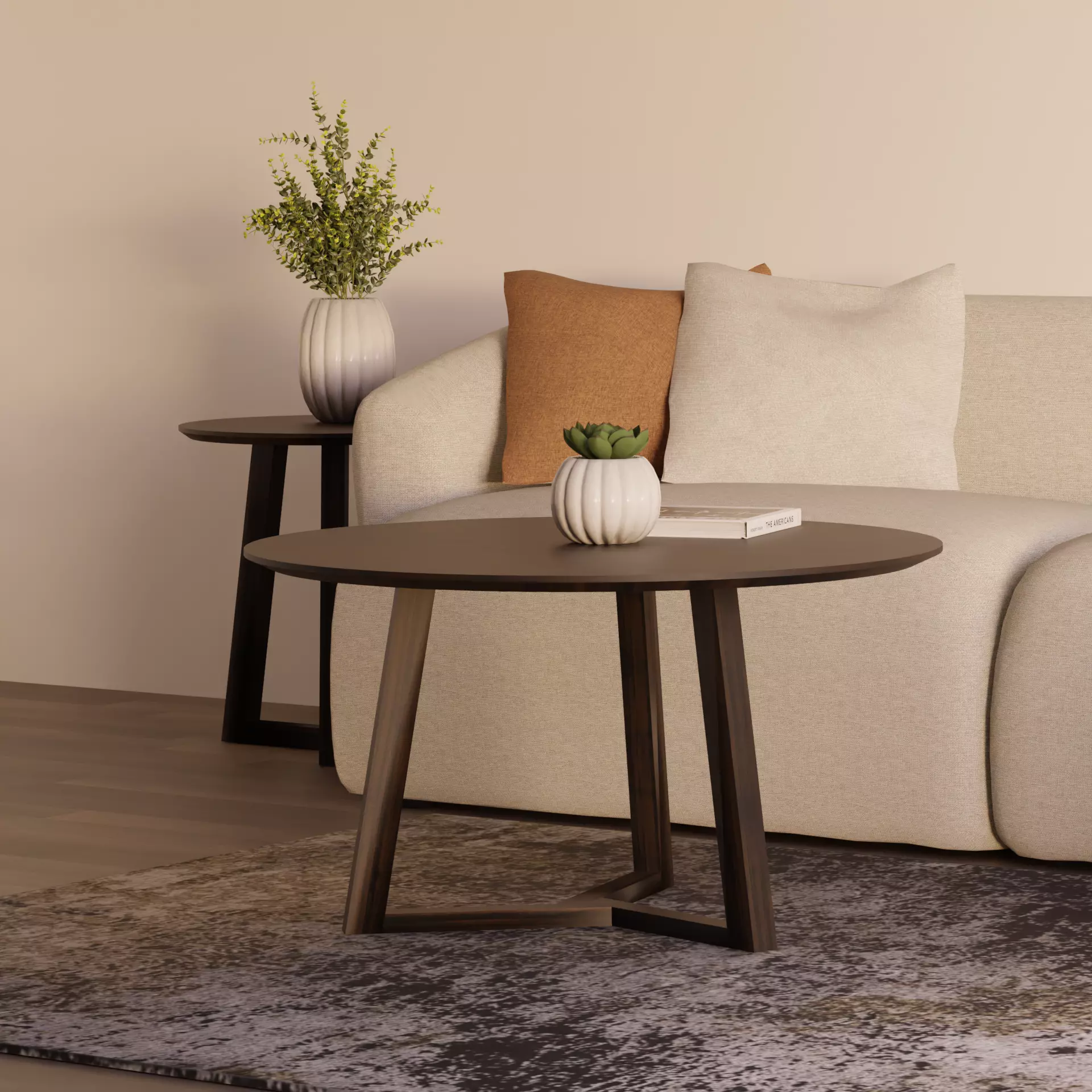 Chaise Sofa B2C Courbe 3D model_1