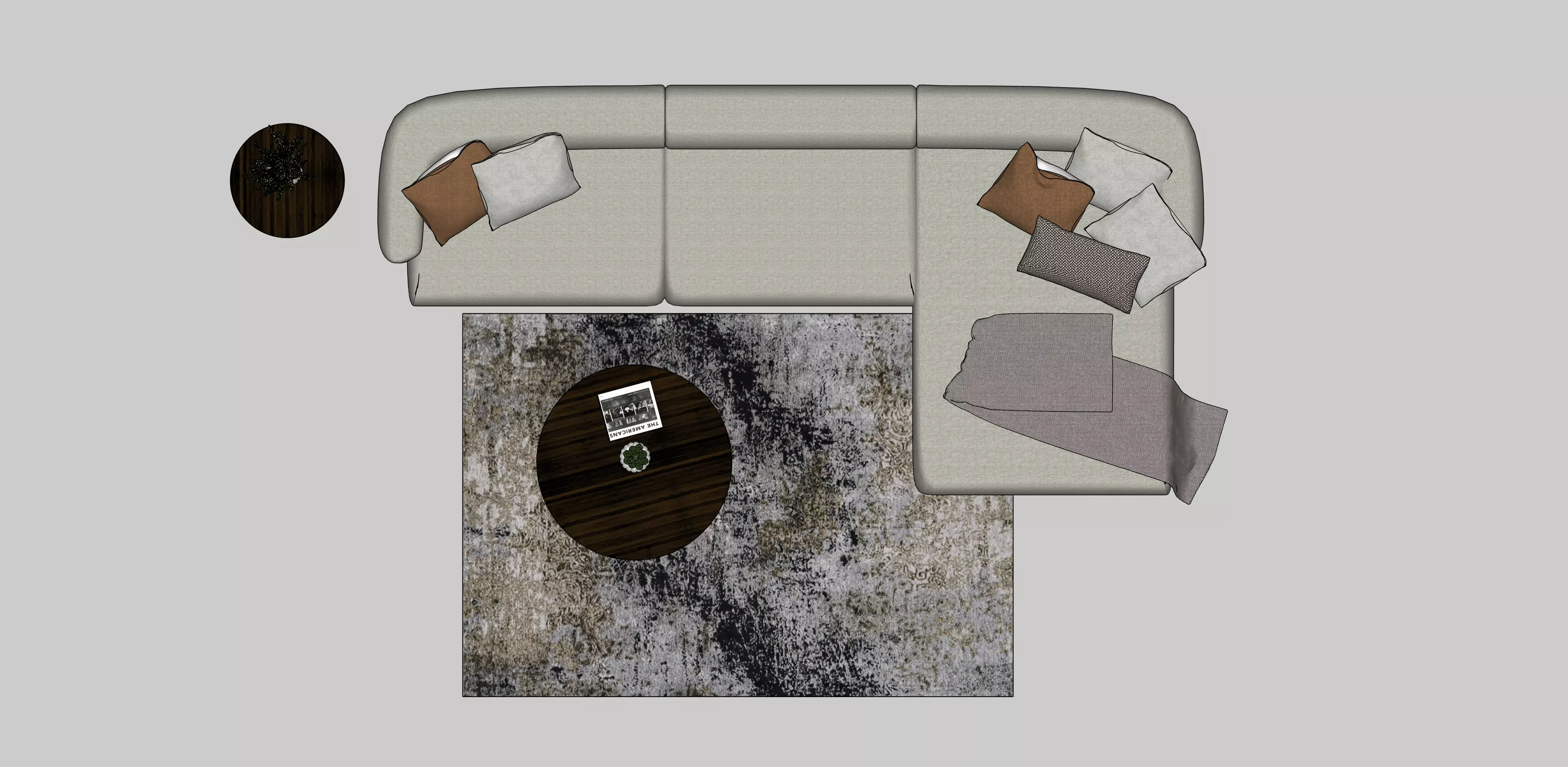 Chaise Sofa B2C Courbe 3D model_4