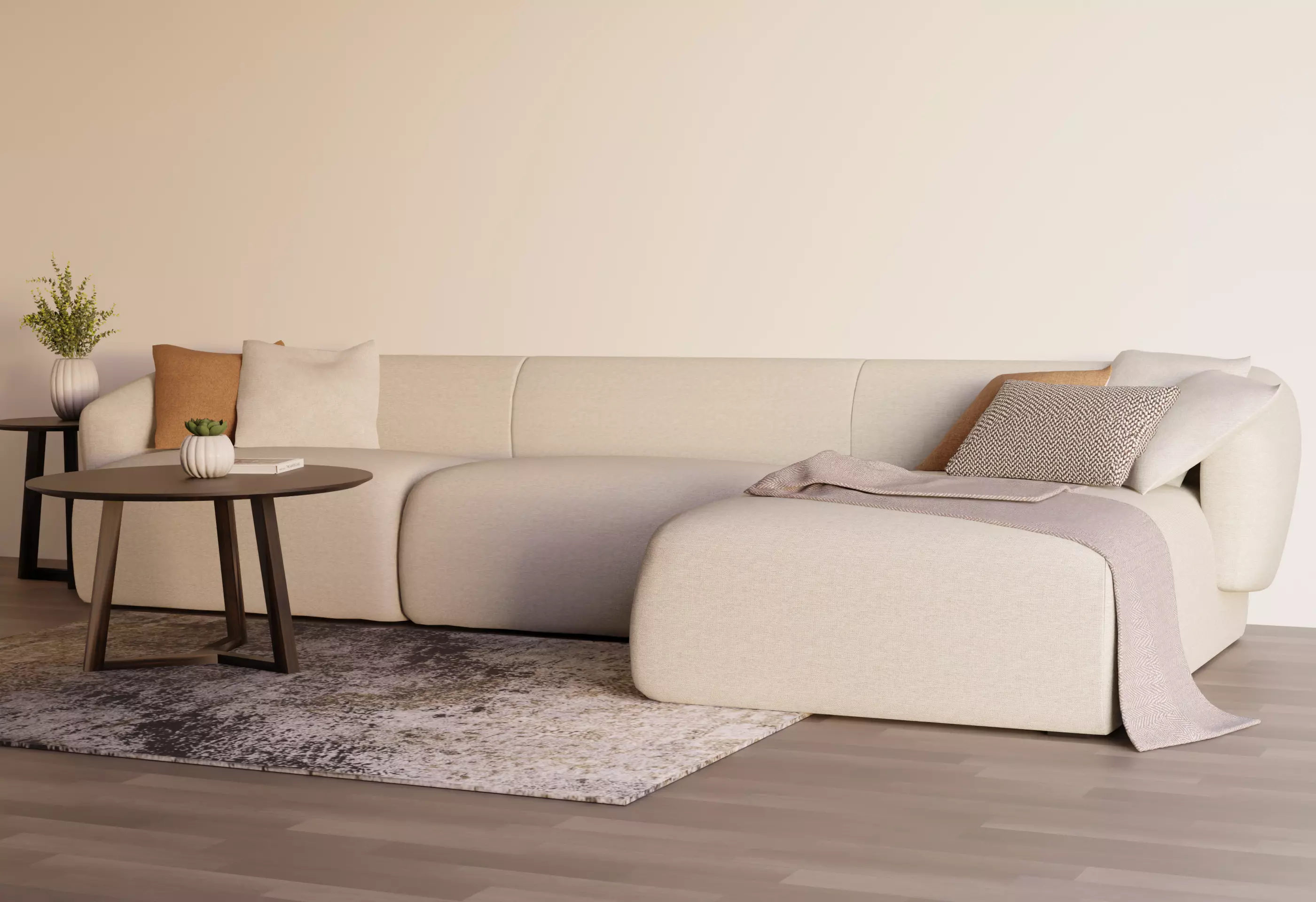 Chaise Sofa B2C Courbe 3D model_2