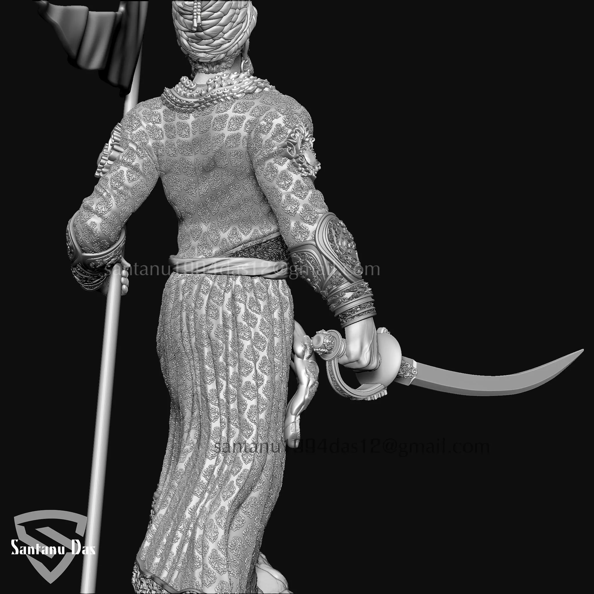 Chhatrapati Shivaji Maharaj 3dPrint 3D print model_4