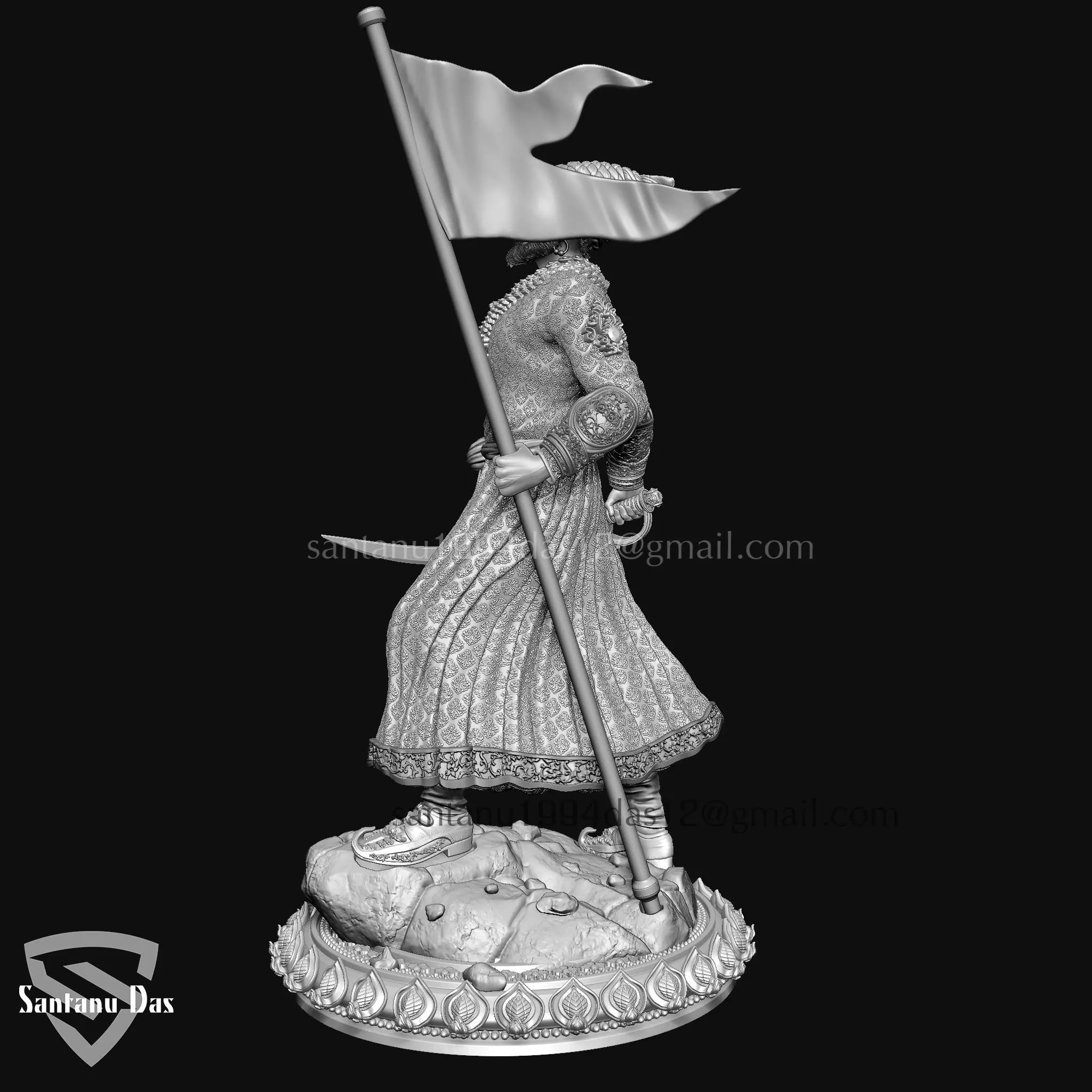 Chhatrapati Shivaji Maharaj 3dPrint 3D print model_11