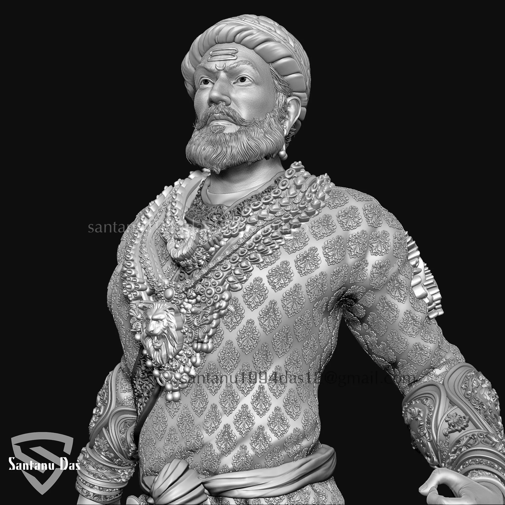Chhatrapati Shivaji Maharaj 3dPrint 3D print model_16