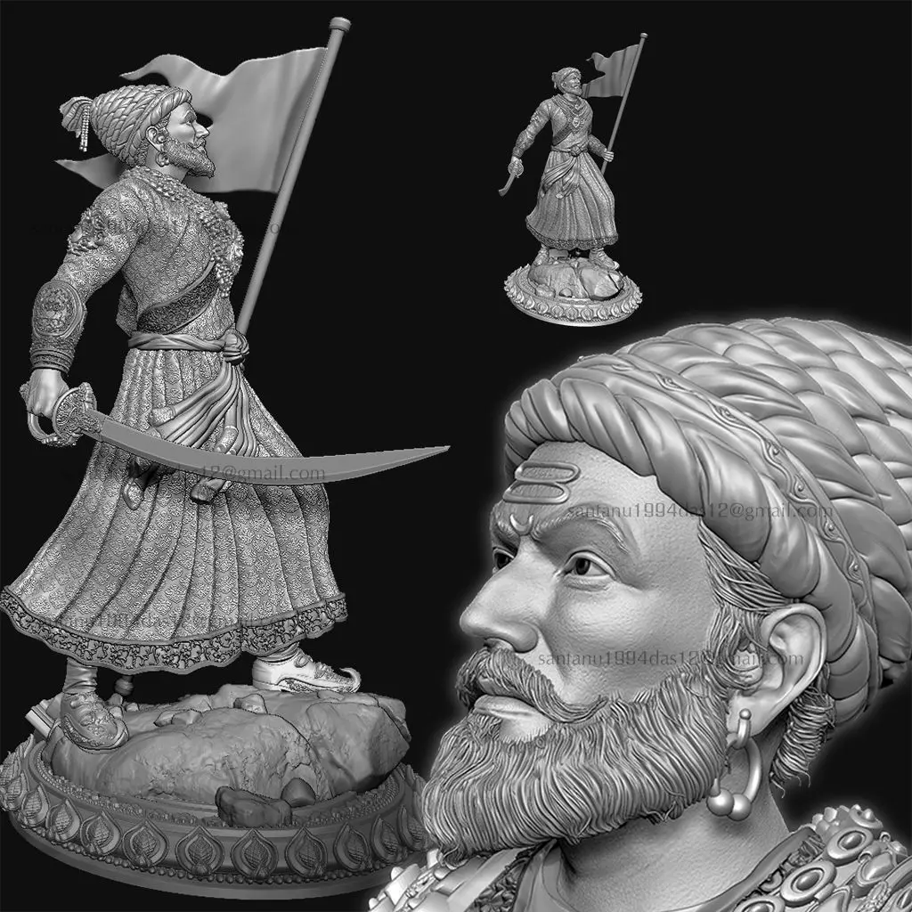 Chhatrapati Shivaji Maharaj 3dPrint 3D print model_22