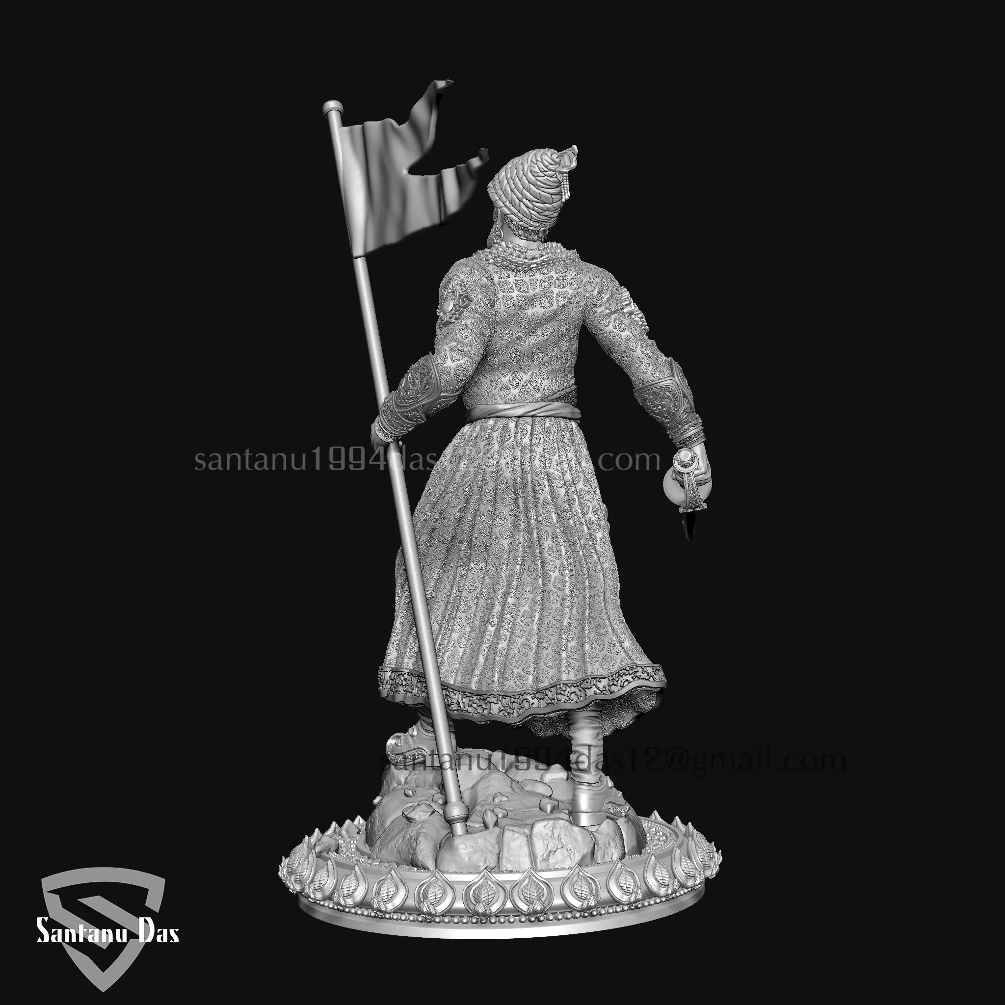 Chhatrapati Shivaji Maharaj 3dPrint 3D print model_13