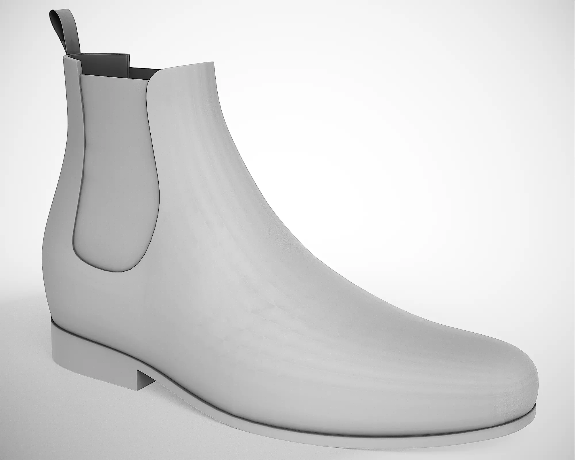  Chelsea Suede Boot Low-poly 3D model_14