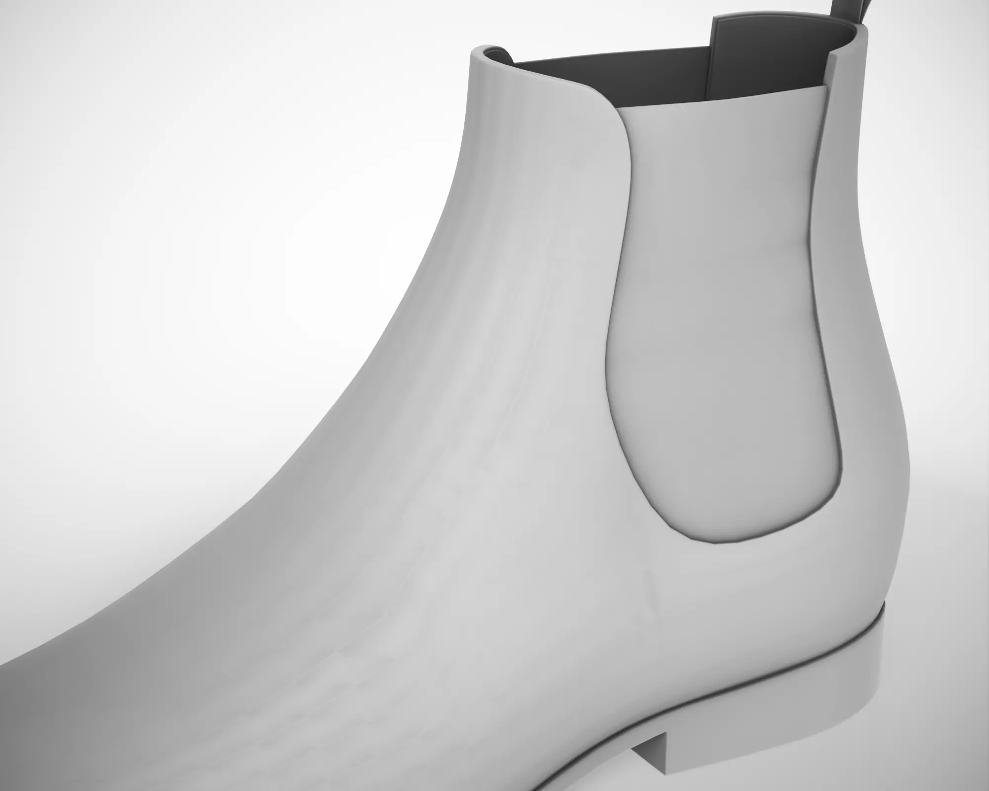  Chelsea Suede Boot Low-poly 3D model_11