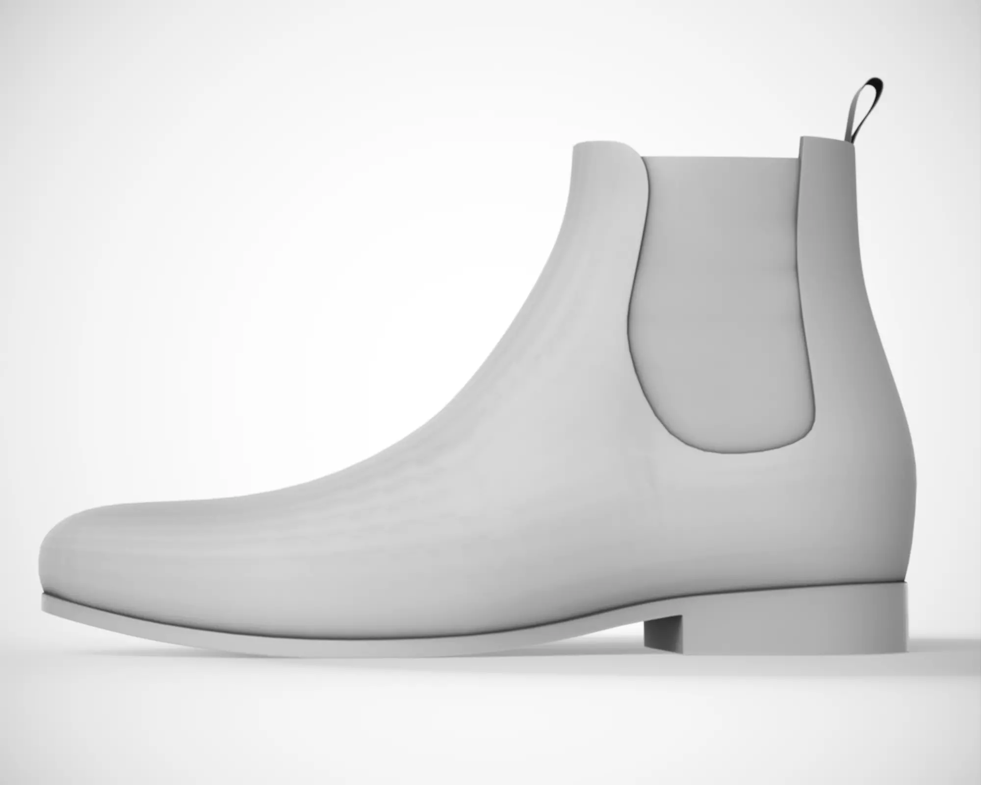  Chelsea Suede Boot Low-poly 3D model_8