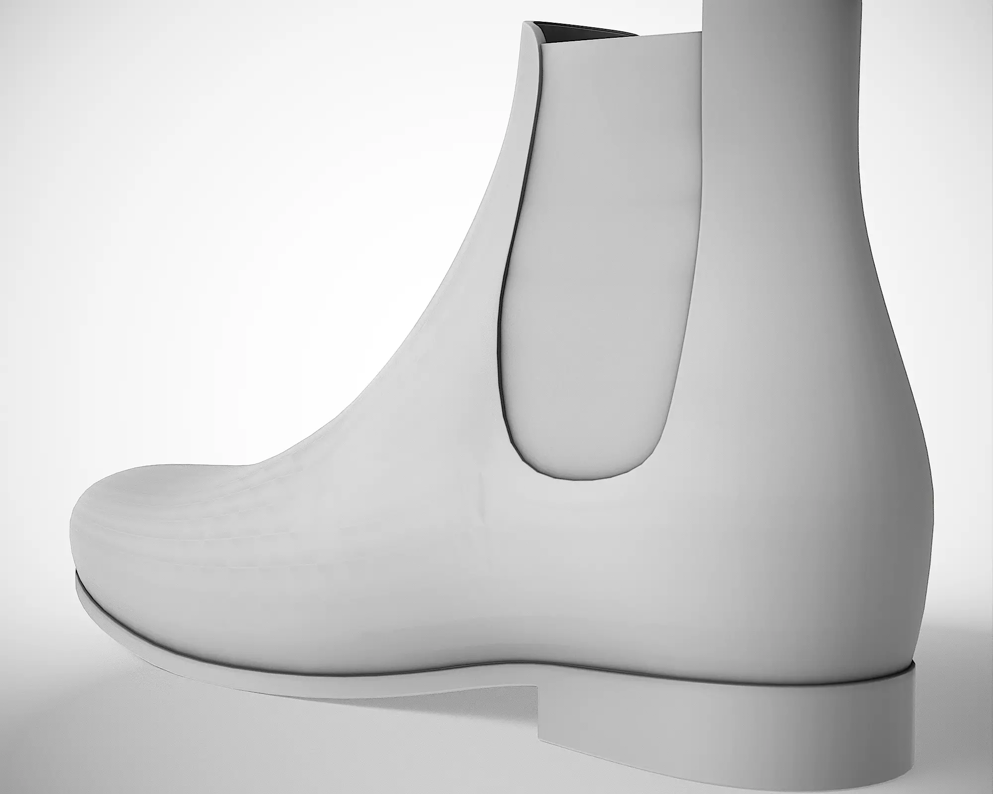  Chelsea Suede Boot Low-poly 3D model_13