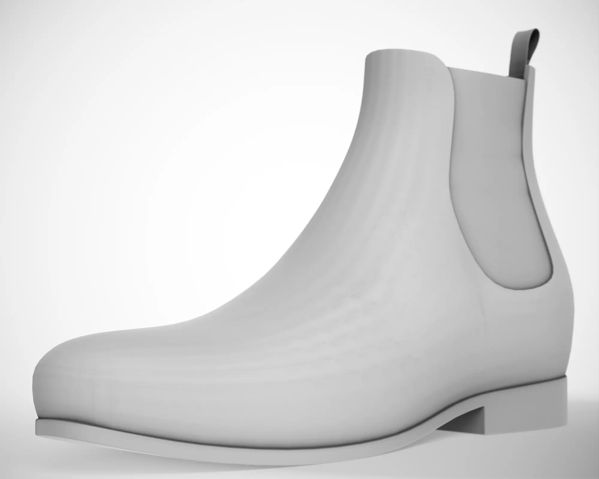  Chelsea Suede Boot Low-poly 3D model_9