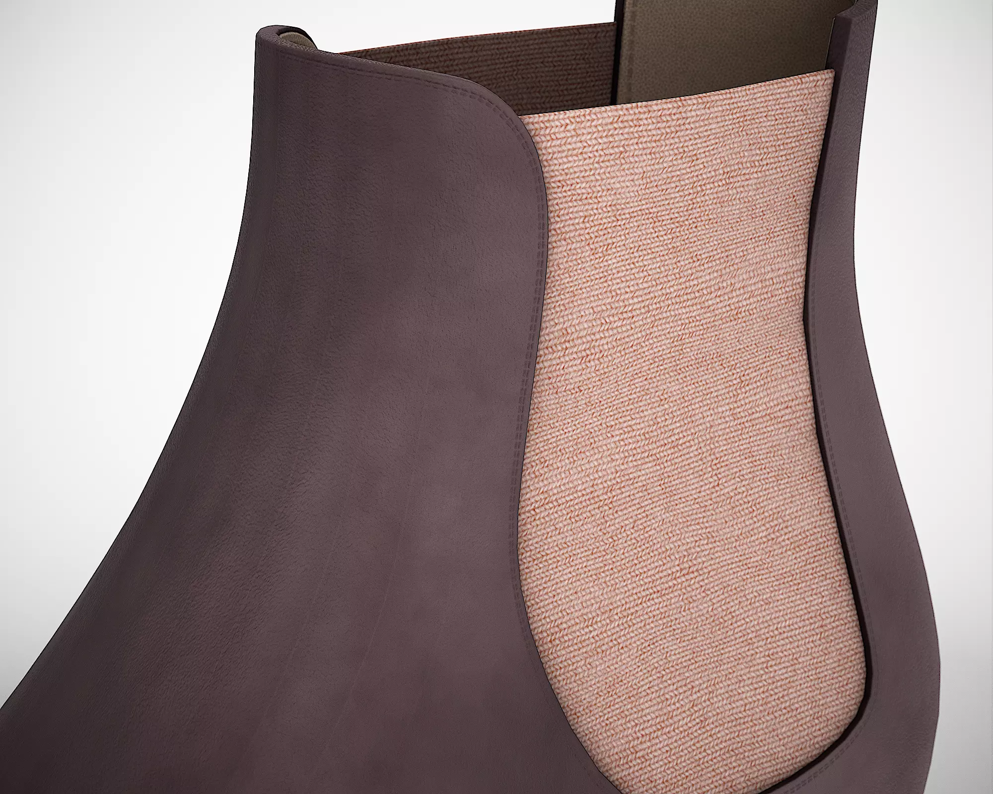  Chelsea Suede Boot Low-poly 3D model_5