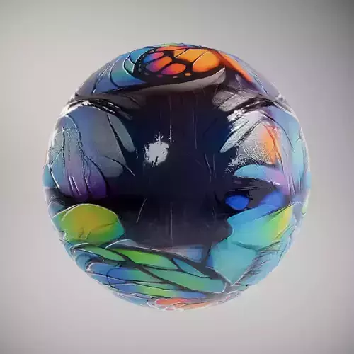 Iridescent Butterfly Wing HQ PBR Textures Set Texture