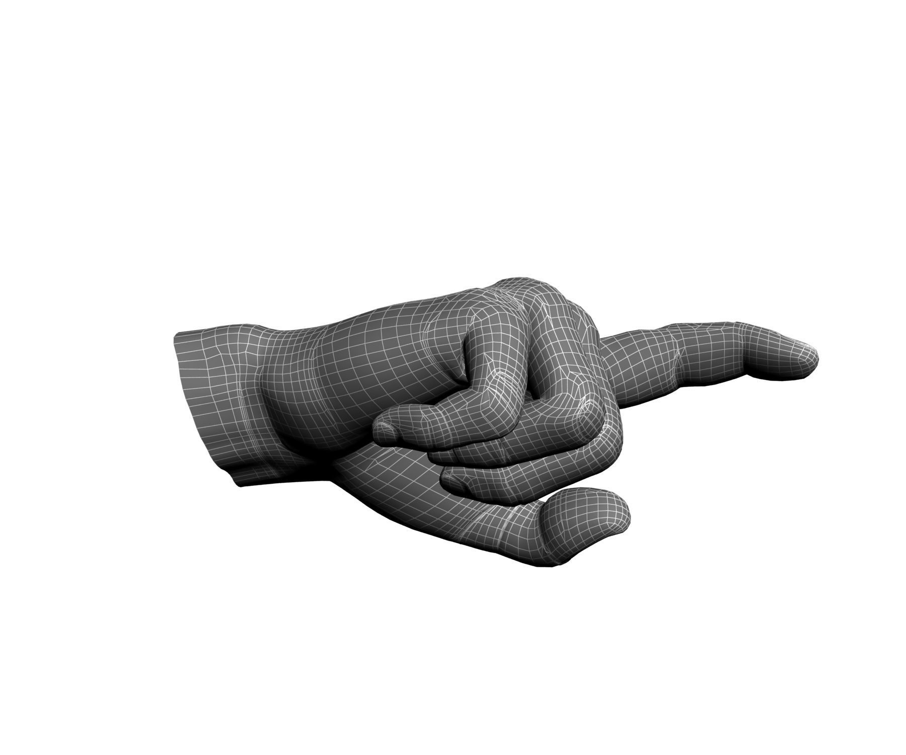 Hand Model 02 3D model_4