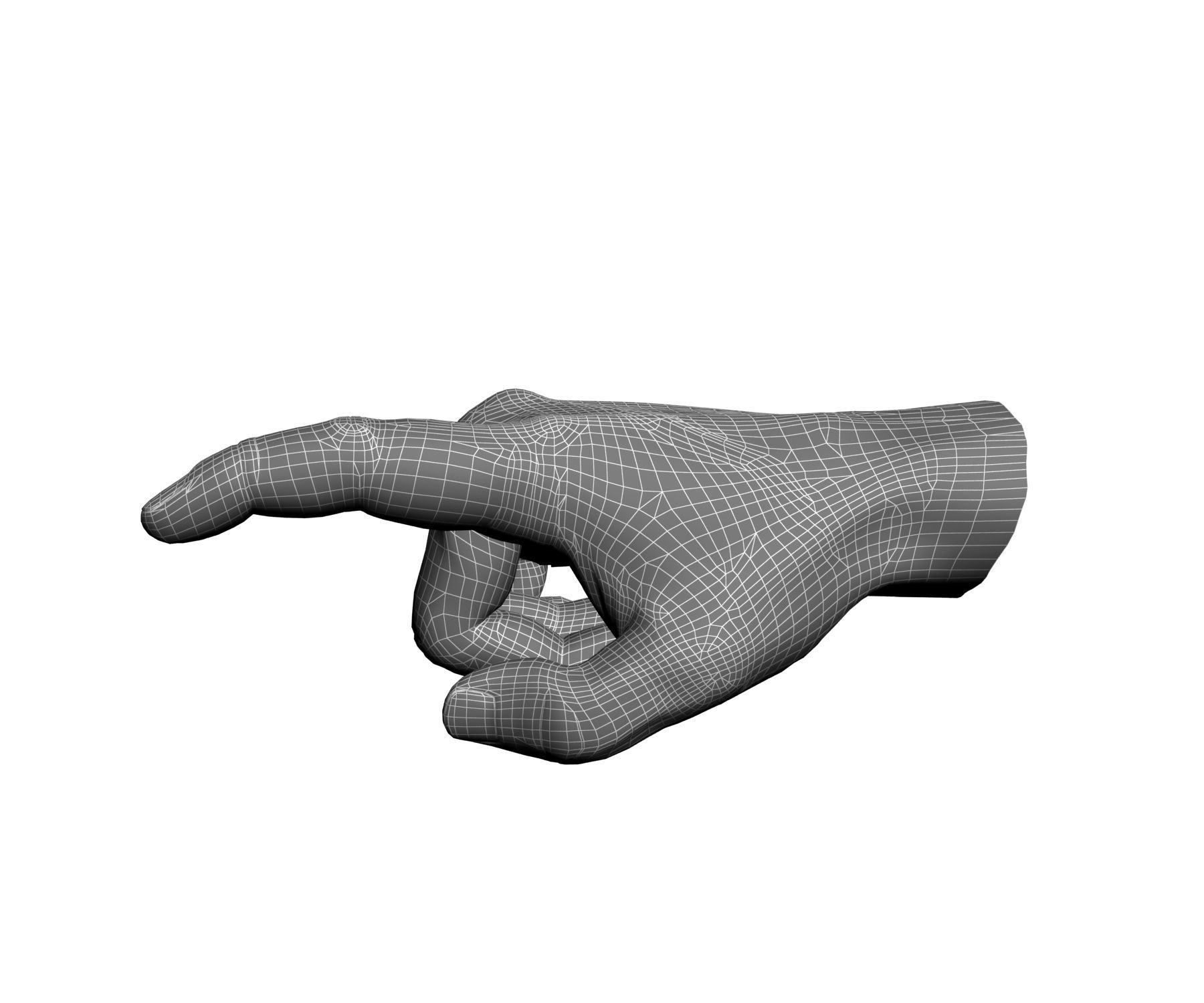 Hand Model 02 3D model_5