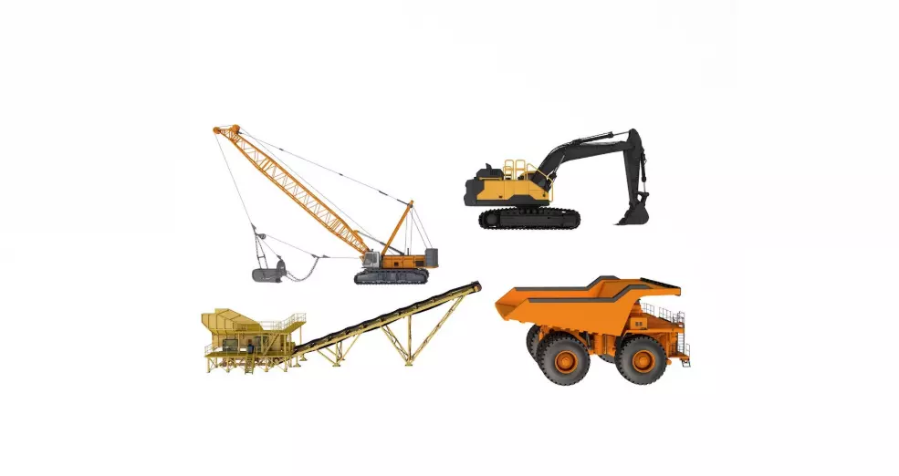 Mining Machinery Equipment Pack 3D model_0