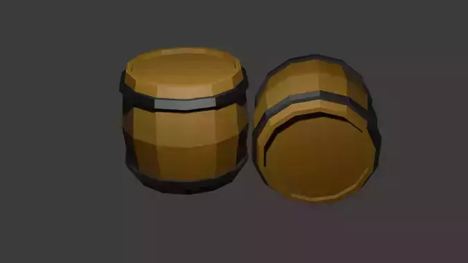 Low Poly Barrel Pack