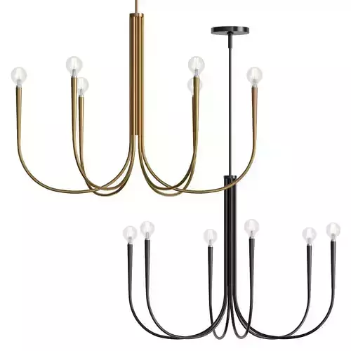 Swoop Arm Chandelier 3D Model