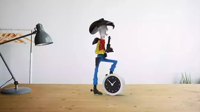 Lucky Luke desk clock