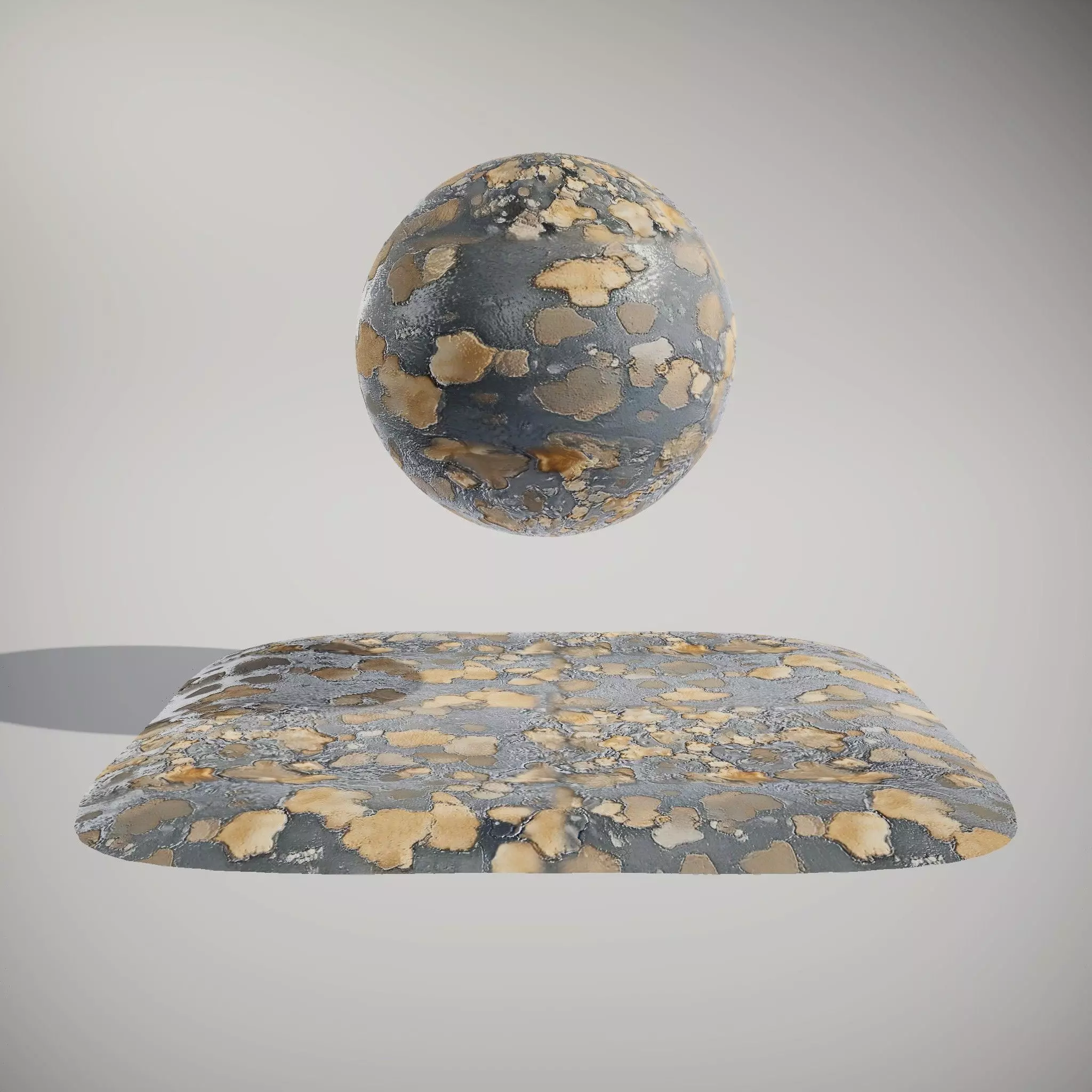 Weathered Stone Lichen HQ PBR Textures Set Texture_2