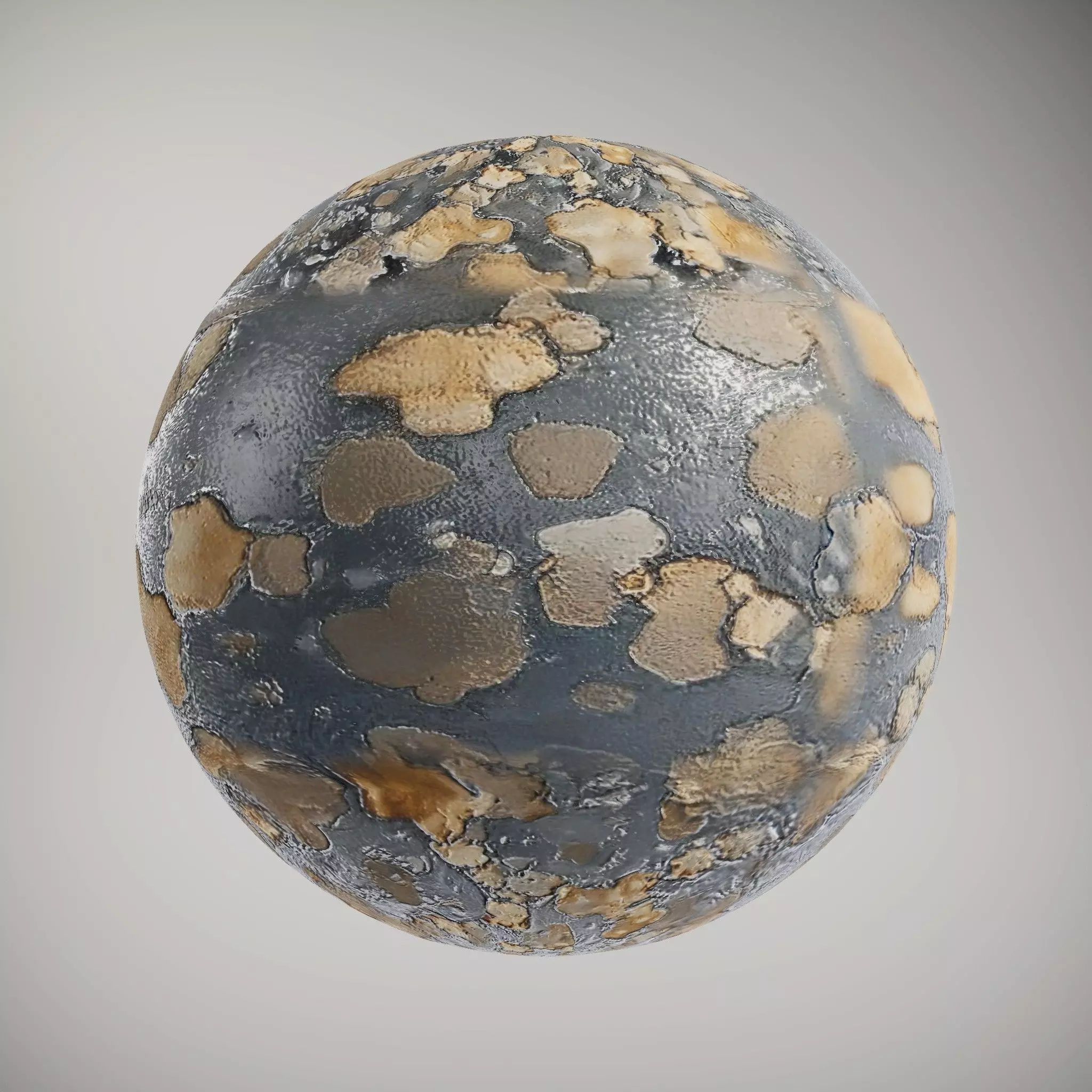 Weathered Stone Lichen HQ PBR Textures Set Texture_0