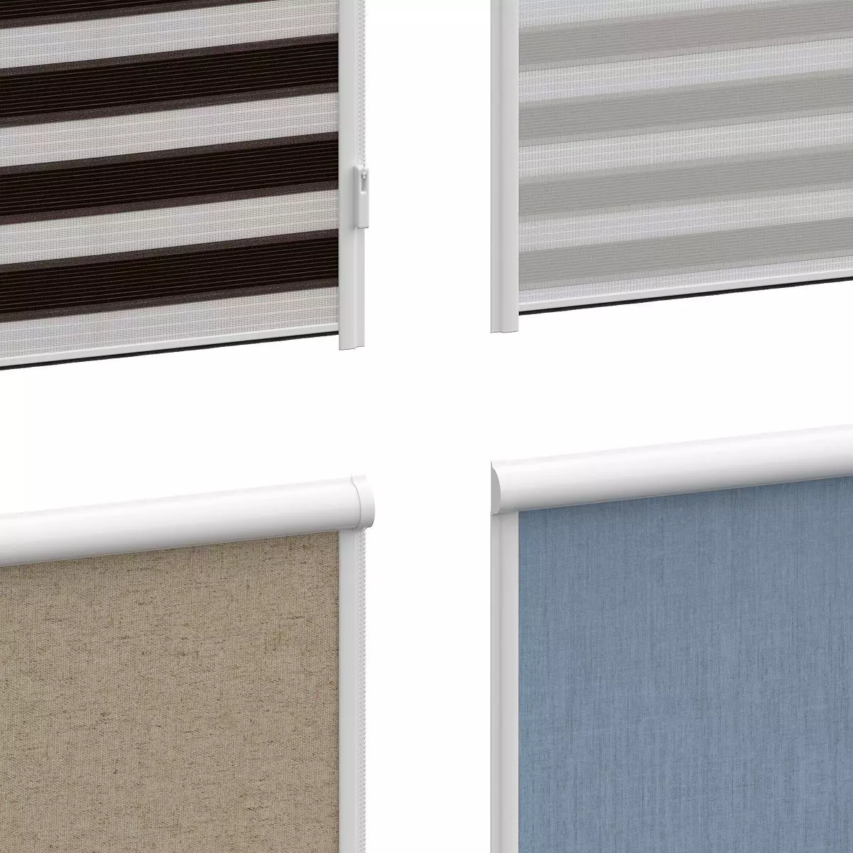 Roller blinds for windows 3D model_2