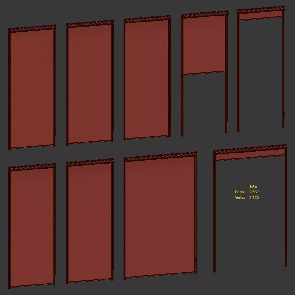 Roller blinds for windows 3D model_6