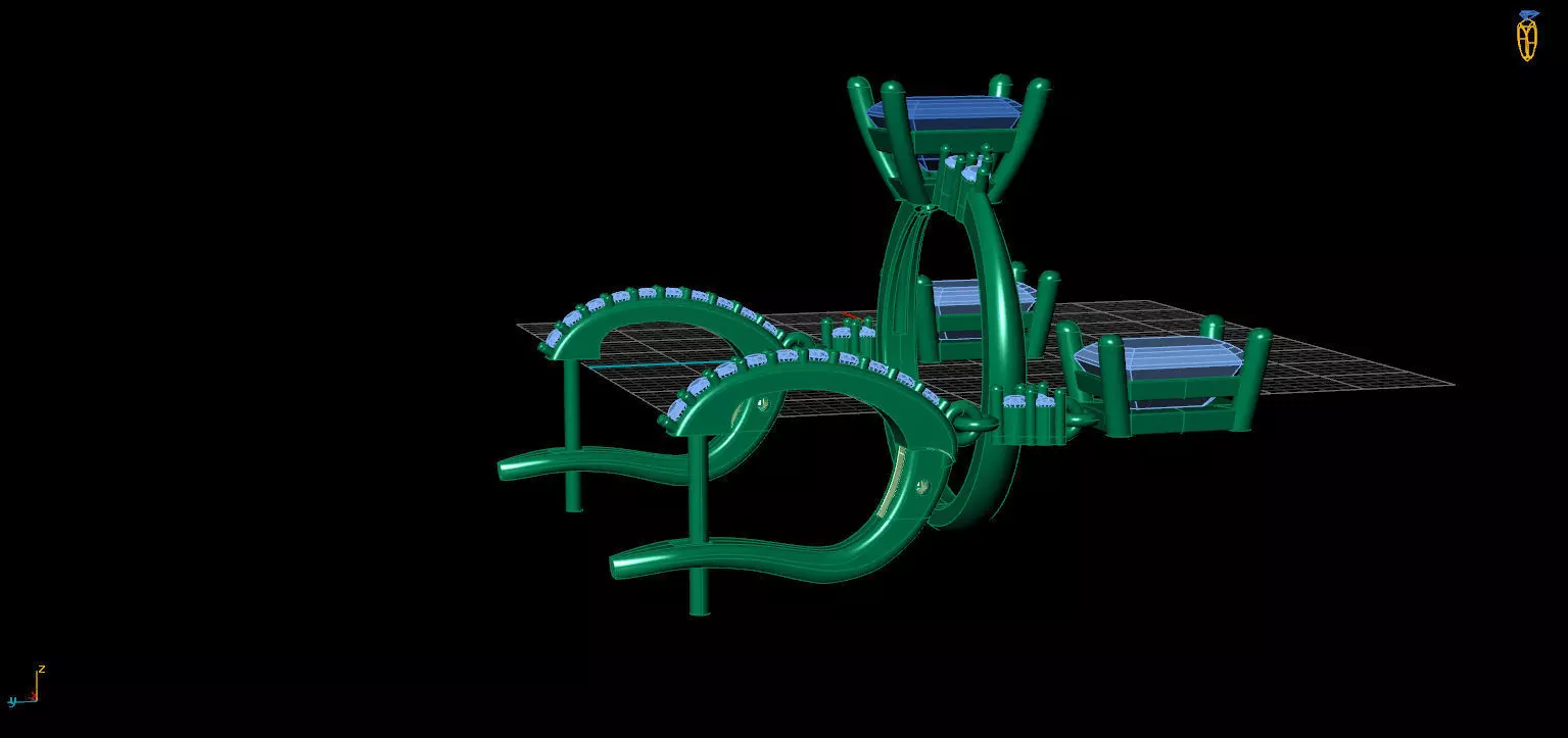 Emerald center Engagement ring 3D print model_3