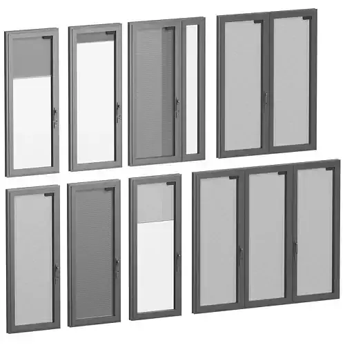 Panoramic windows and doors with built-in blinds