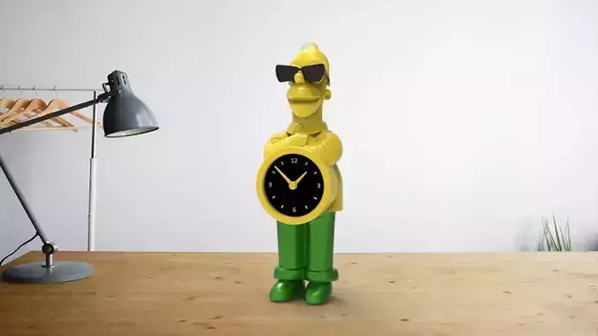 Simpson desk clock