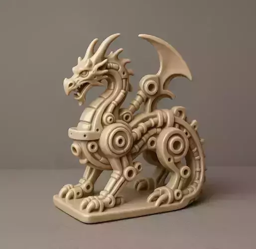 Industrial Dragon Sculpture 