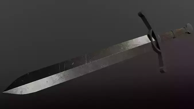  Medieval Fantasy Warborn Sword Weapon Game Ready PBR