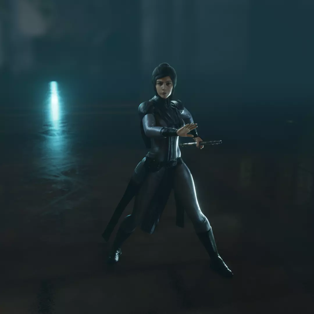 Dark Side Force Adept Female 3D print model_7