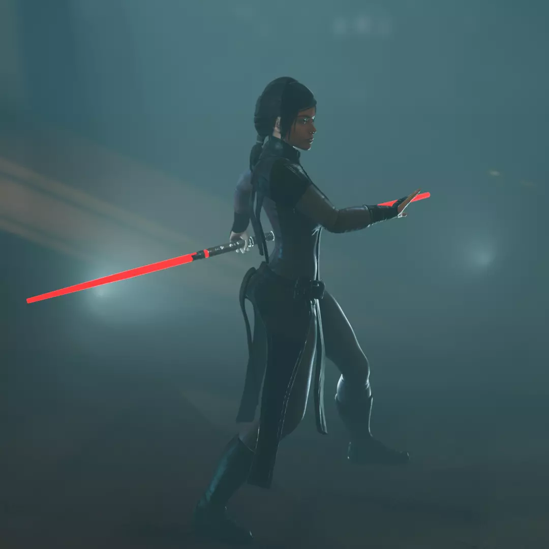 Dark Side Force Adept Female 3D print model_6