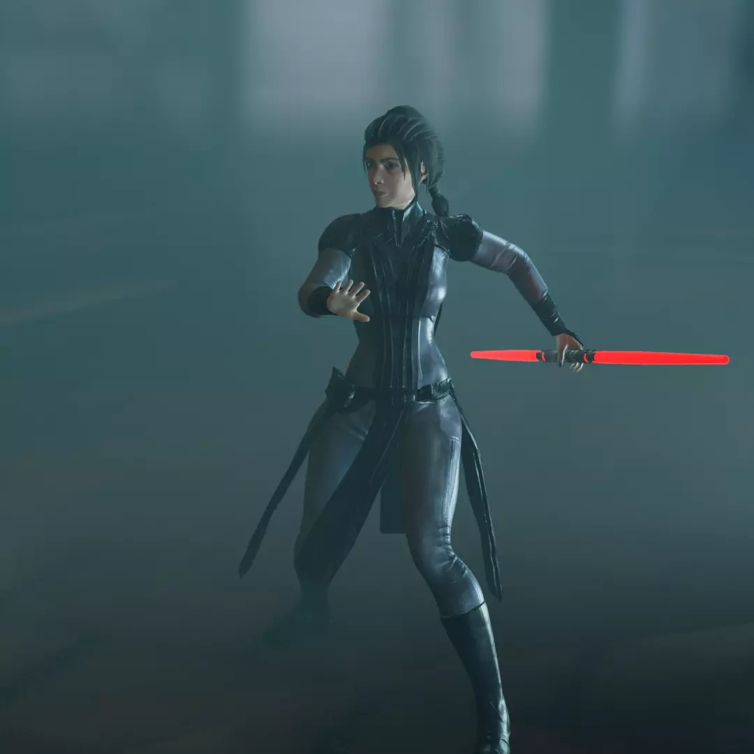 Dark Side Force Adept Female 3D print model_1