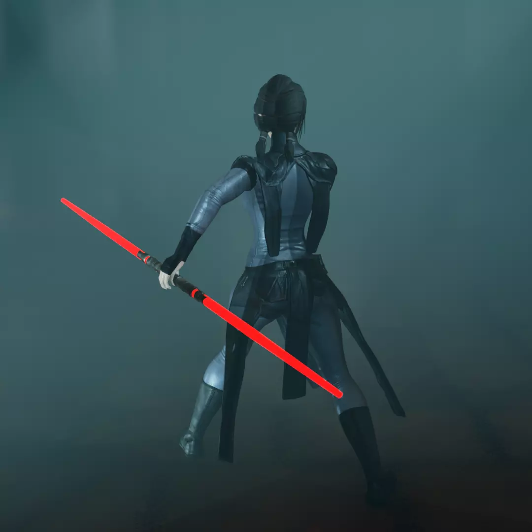 Dark Side Force Adept Female 3D print model_4