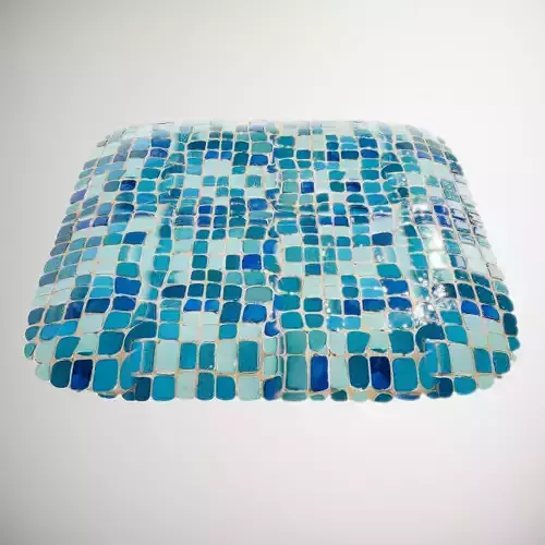 Ceramic Mosaic Tiles Turquoise HQ PBR Textures Set