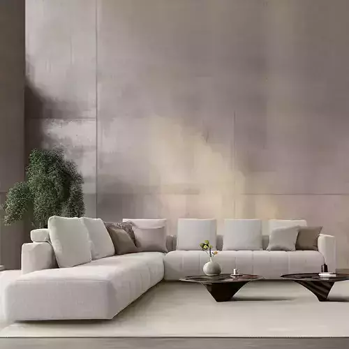 Modular sofa Achille 1 Low-poly 3D model
