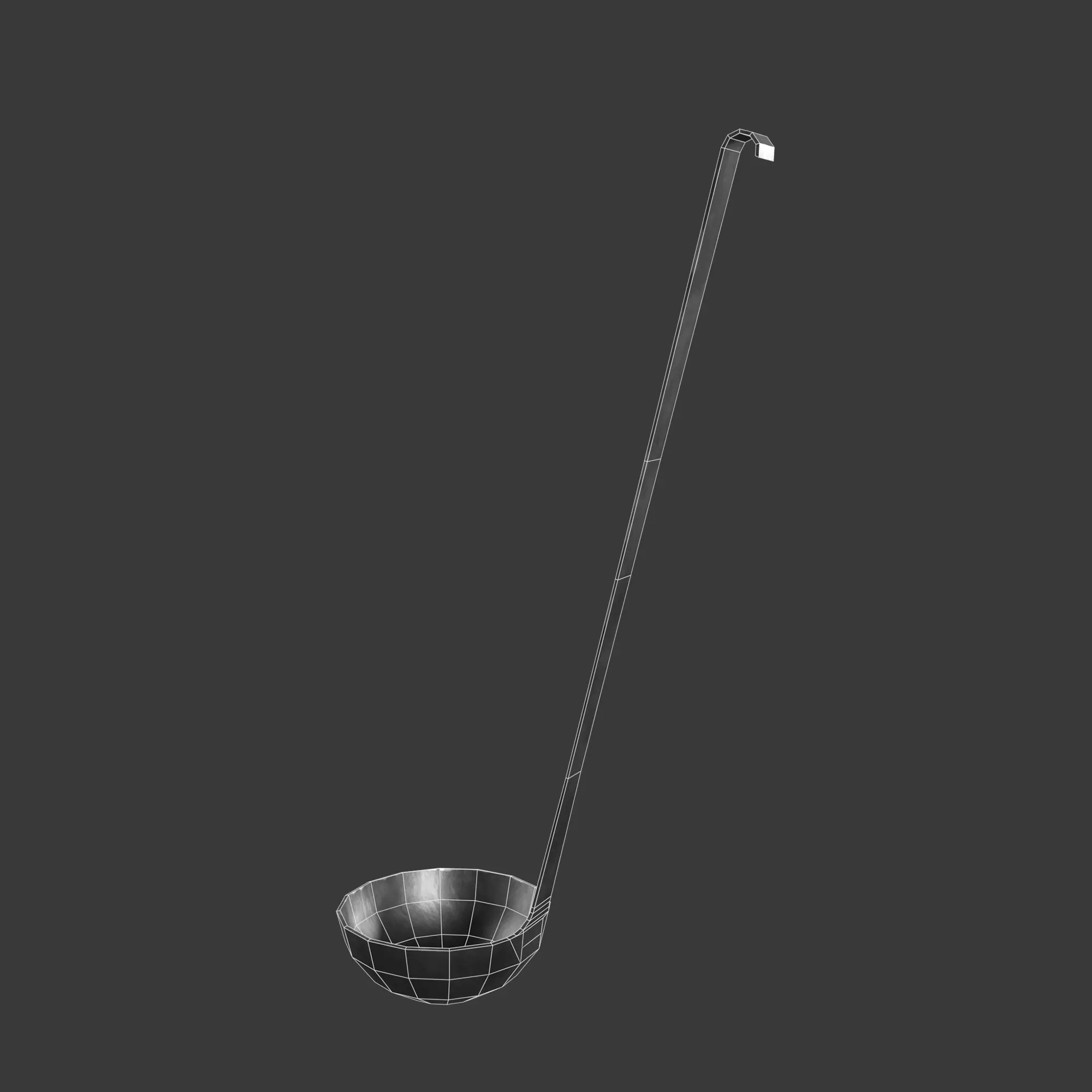 Fireplace Tool Set Low-poly 3D model_13