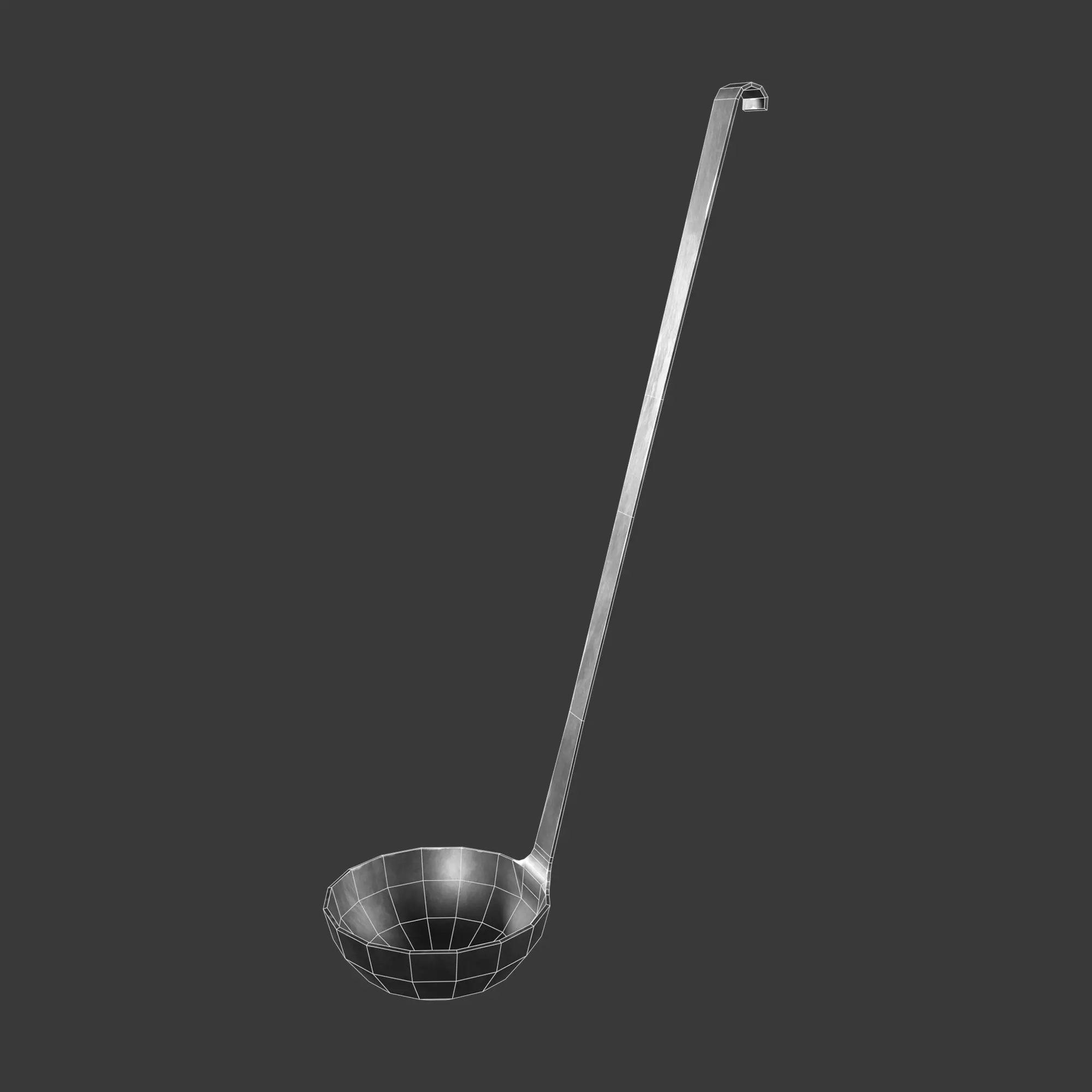 Fireplace Tool Set Low-poly 3D model_3