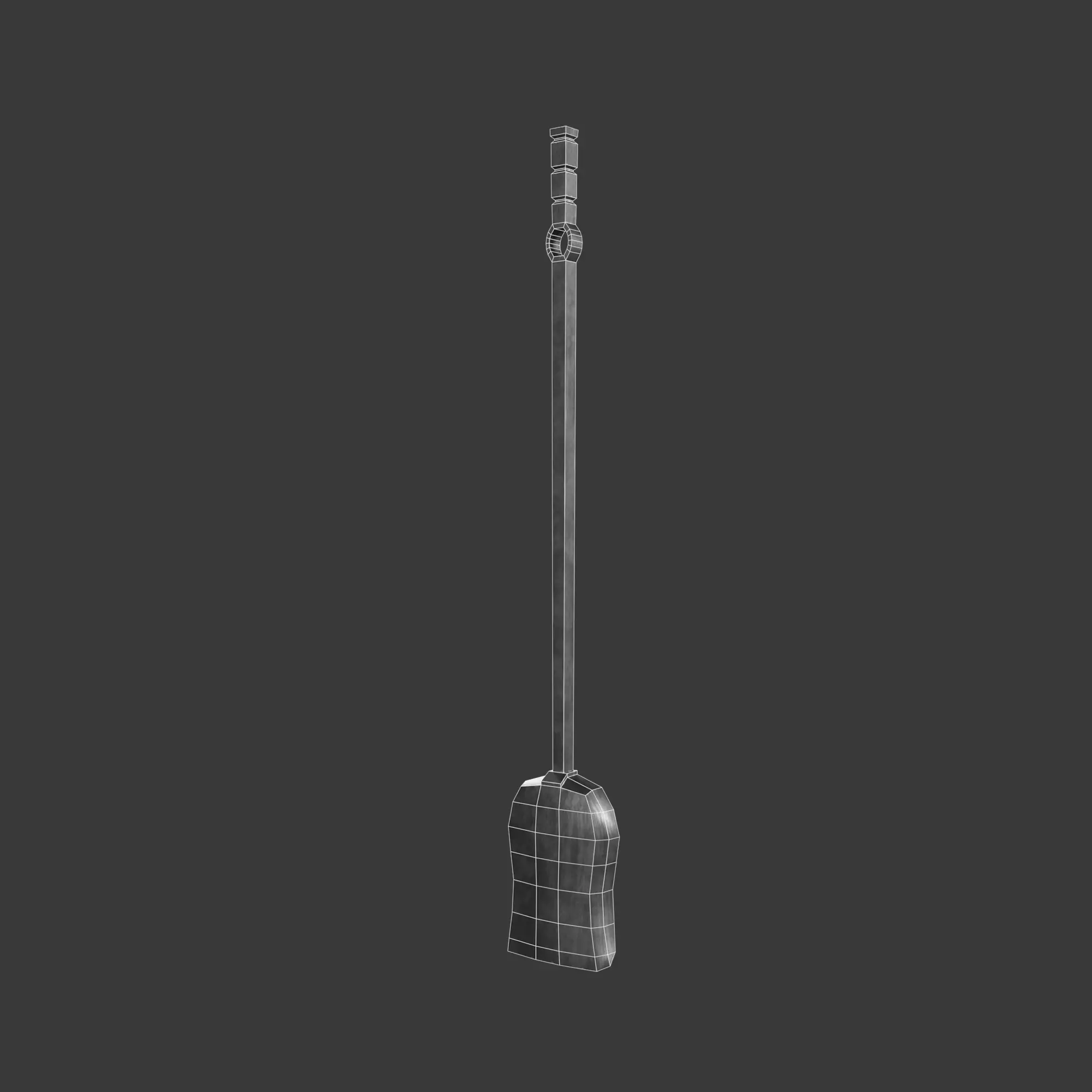 Fireplace Tool Set Low-poly 3D model_29