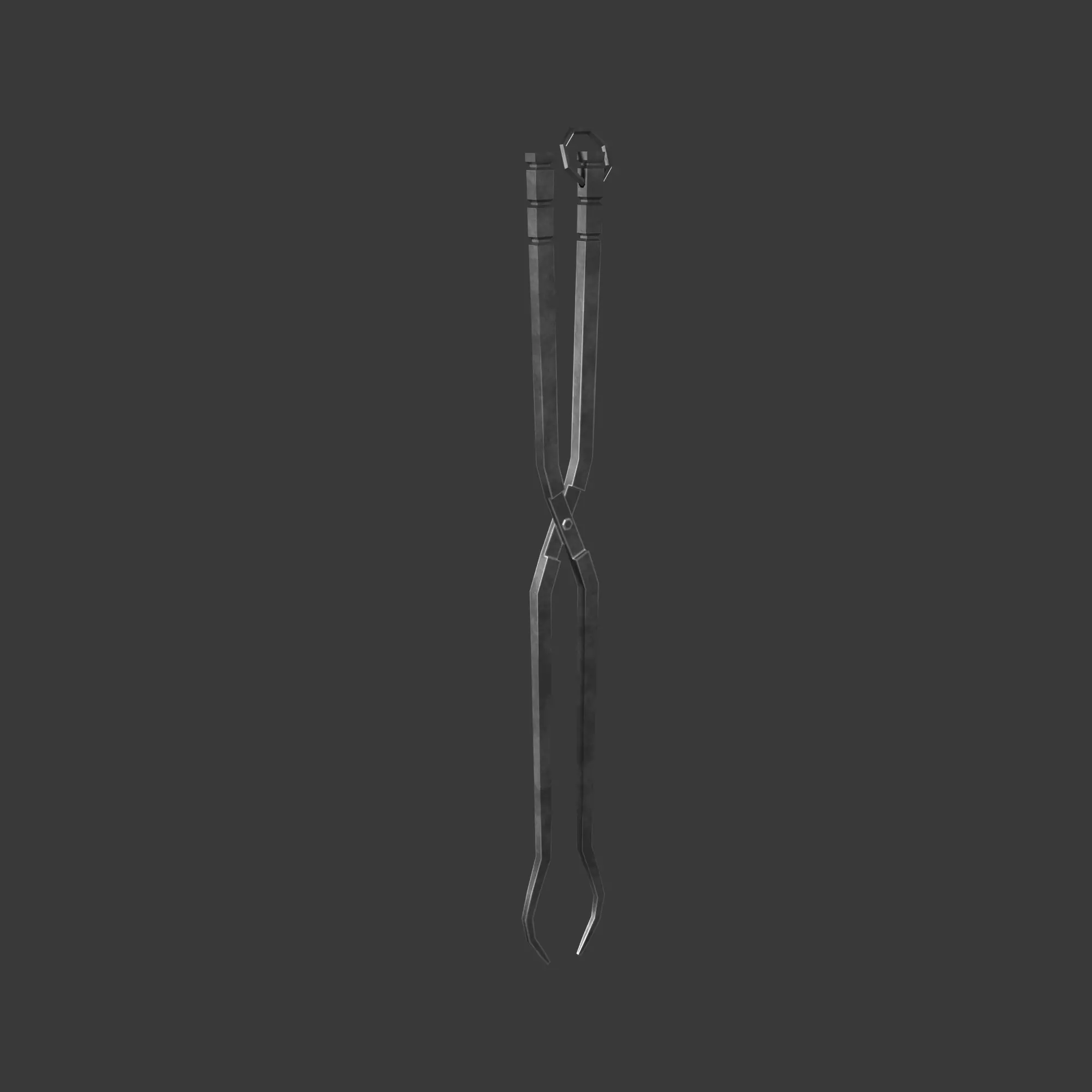 Fireplace Tool Set Low-poly 3D model_34