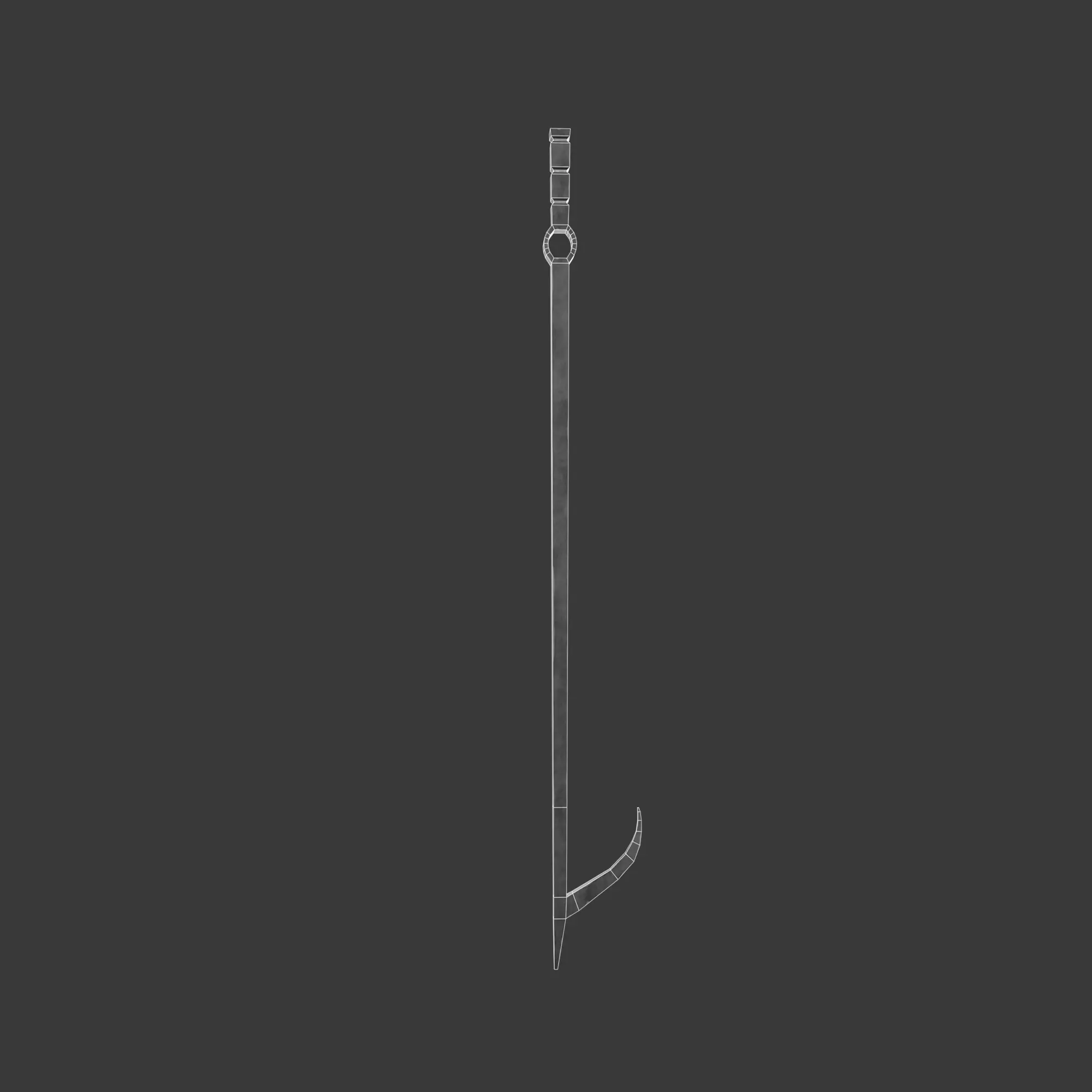 Fireplace Tool Set Low-poly 3D model_15