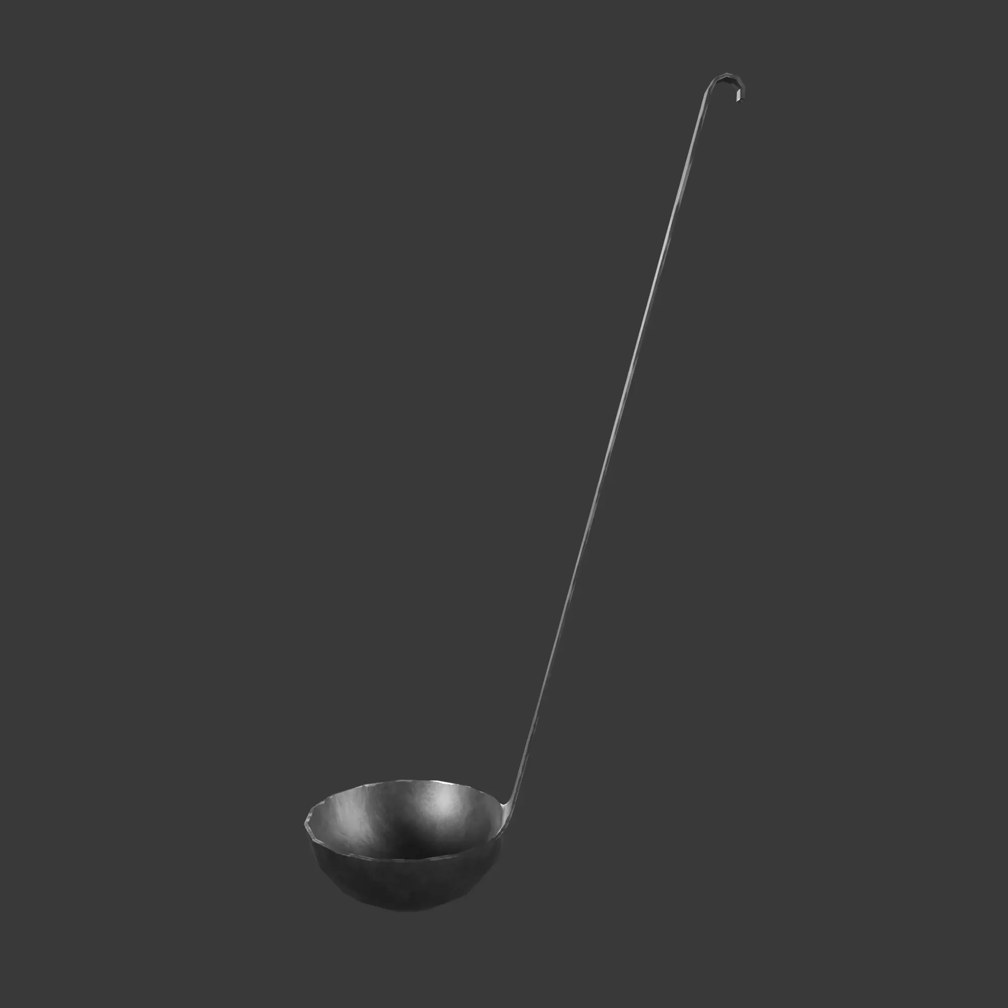 Fireplace Tool Set Low-poly 3D model_8