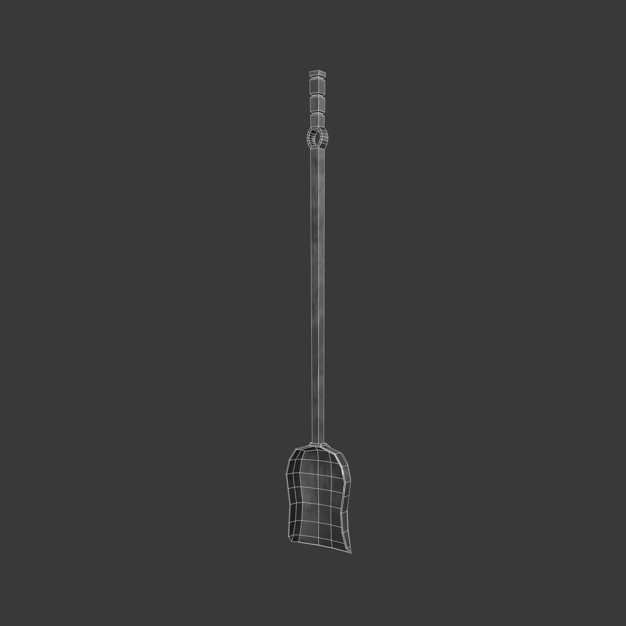 Fireplace Tool Set Low-poly 3D model_25