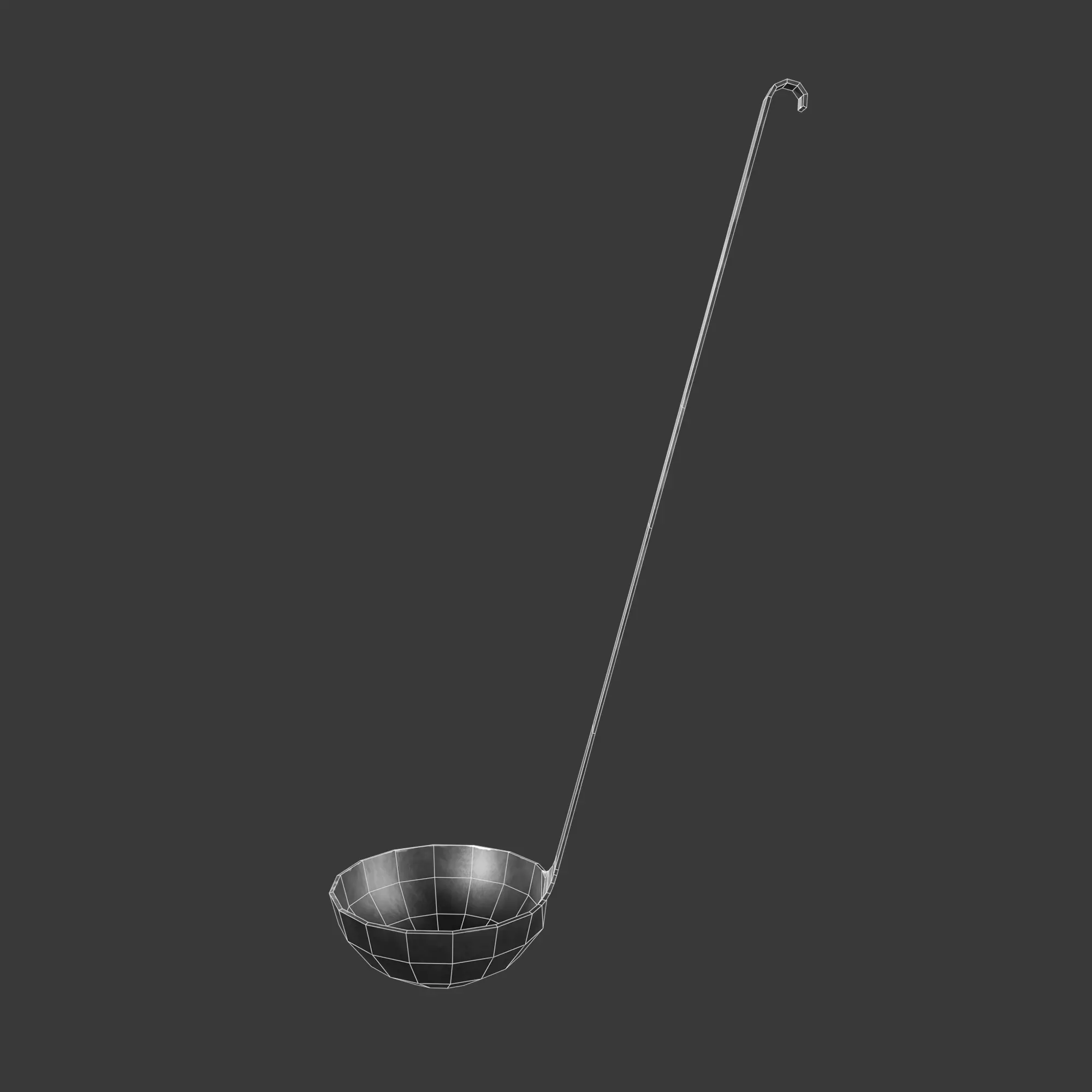 Fireplace Tool Set Low-poly 3D model_9