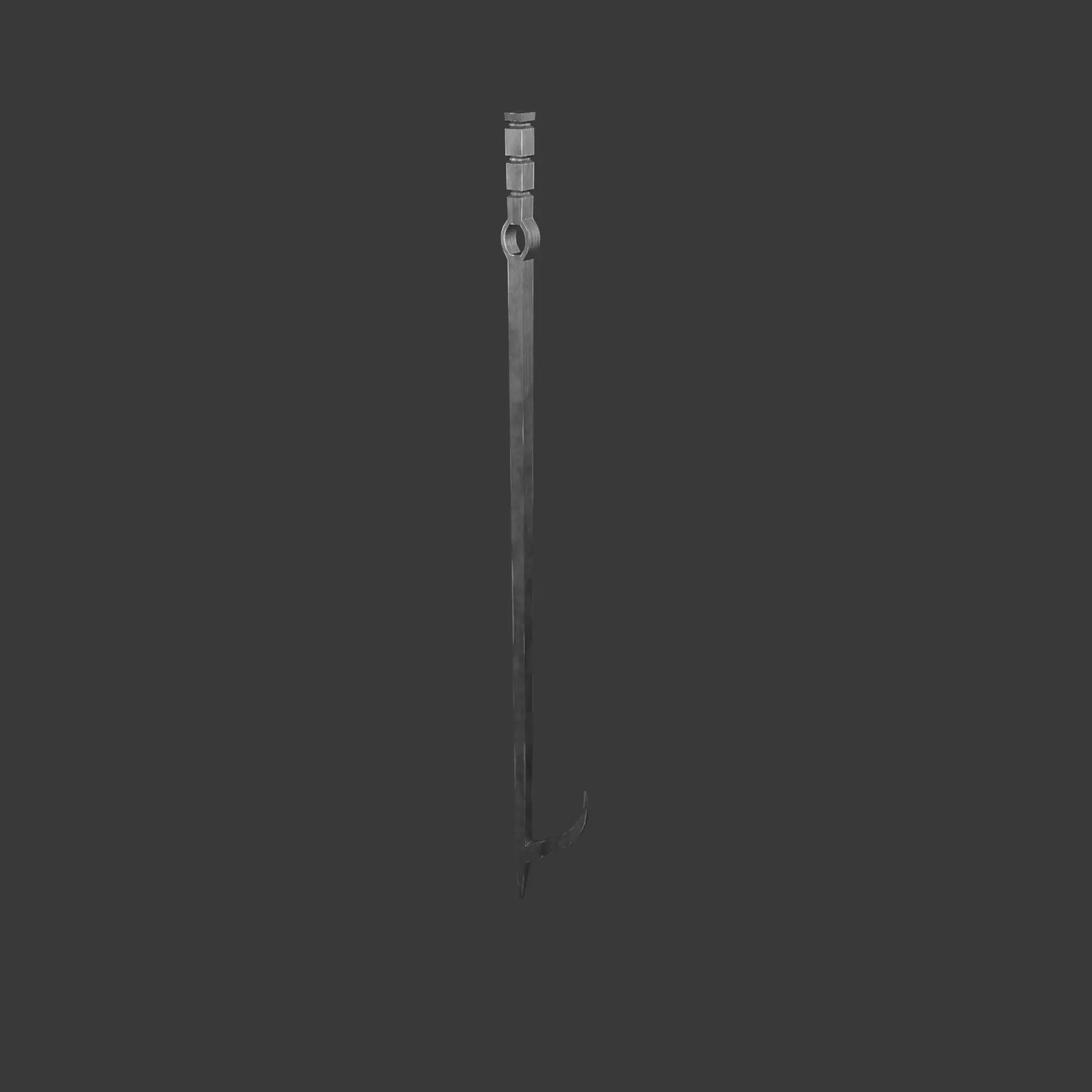 Fireplace Tool Set Low-poly 3D model_16
