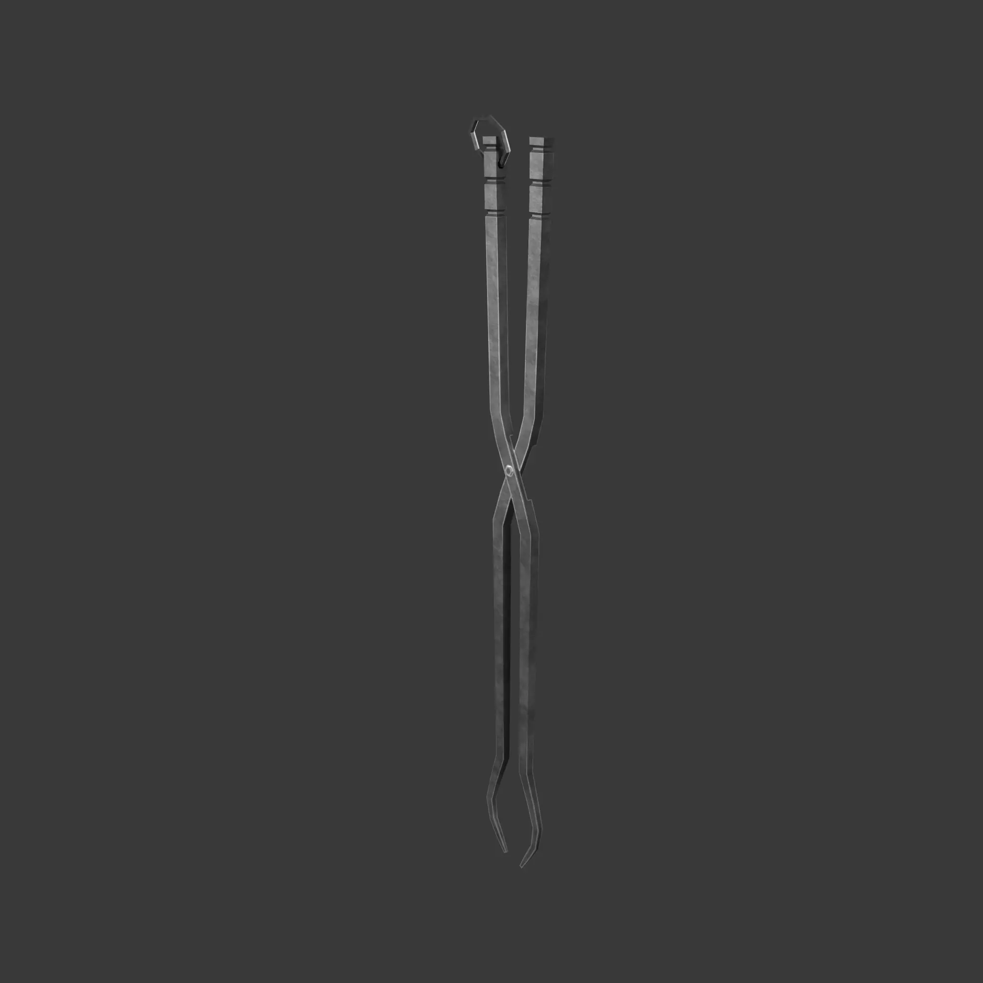 Fireplace Tool Set Low-poly 3D model_36
