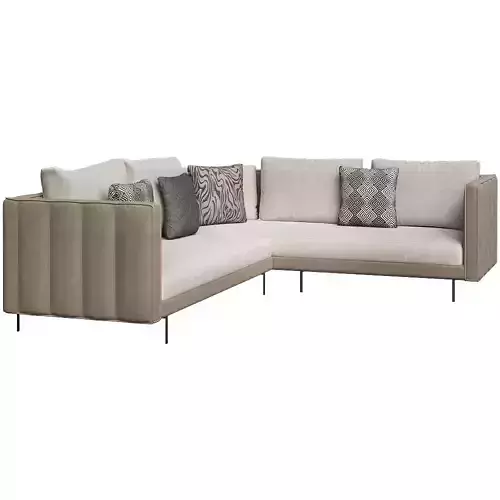 Modular sofa Poncho Low-poly 3D model